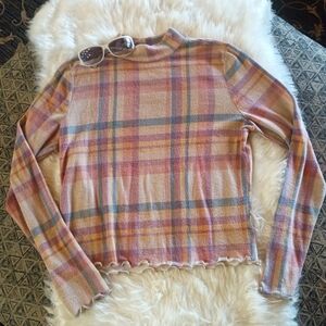 Candie's Multicolor Plaid Top